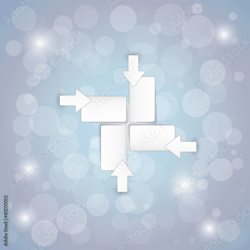 background with blank paper blocks and arrows