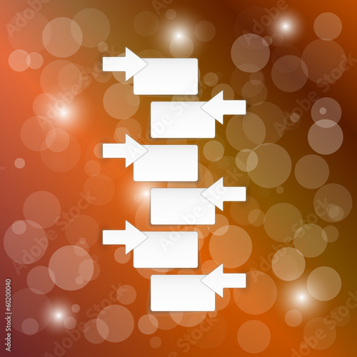 background with blank paper blocks and arrows