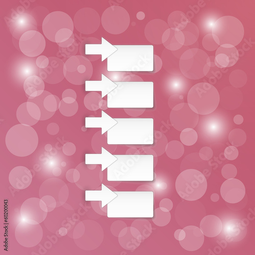 background with blank paper blocks and arrows