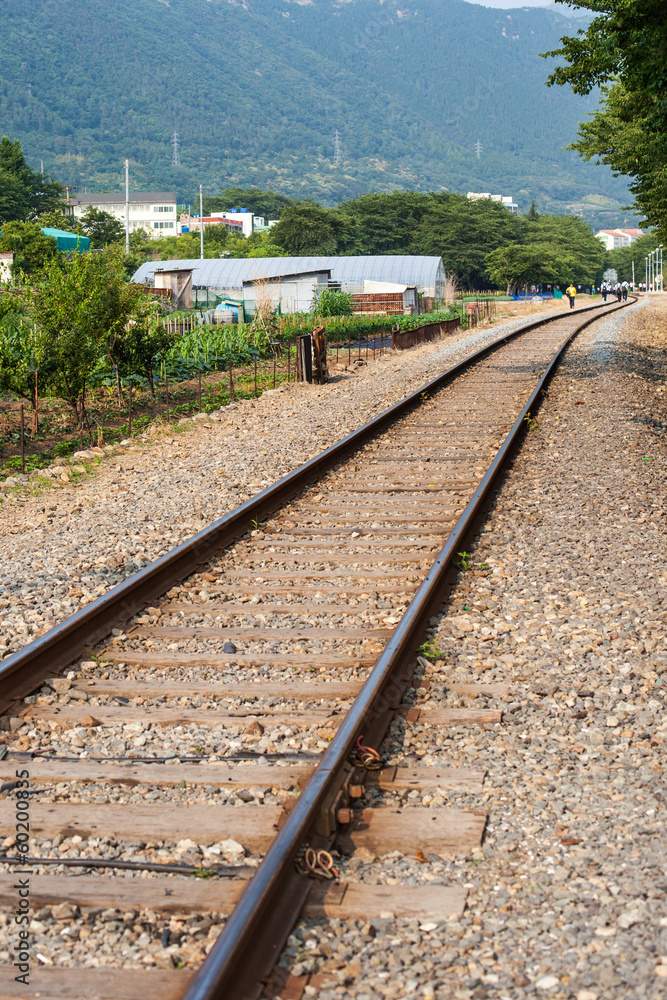 Obraz premium Gleise in Jinhae