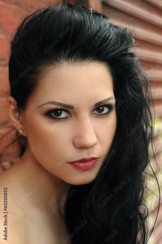 Model portrait at location photo shoot Model portrait at location photo shoot