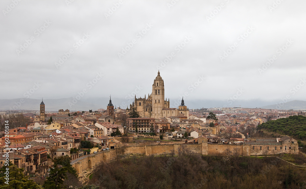 Historic part of Segovia town (Spain). UNESCO site