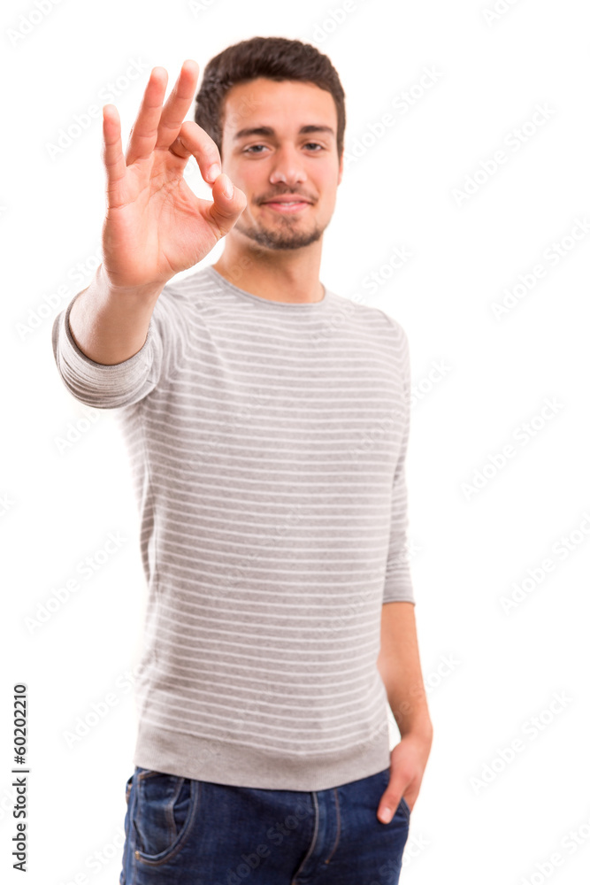 Man signaling ok Man signaling ok