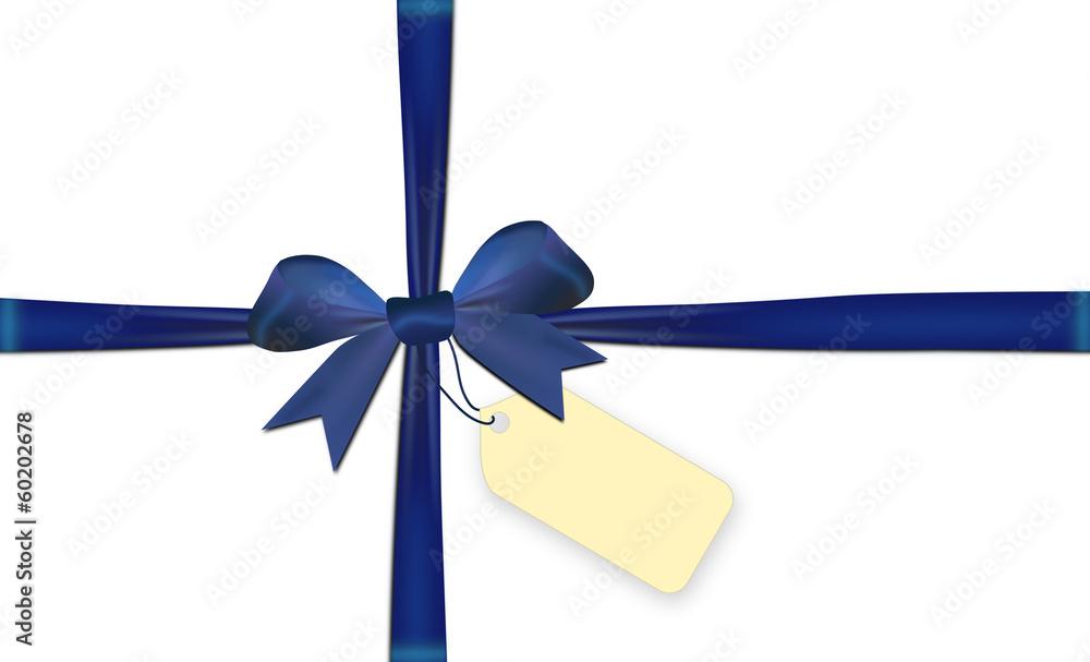Ribbons crossed with blue bow isolated Ribbons crossed with blue bow isolated