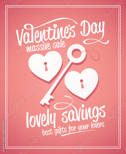 Valentine`s day massive sale typographic design
