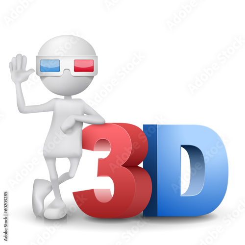 3d person with a 3d word