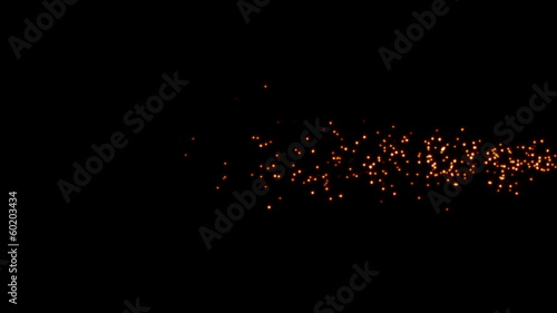 glittering stars tail  on bokeh background