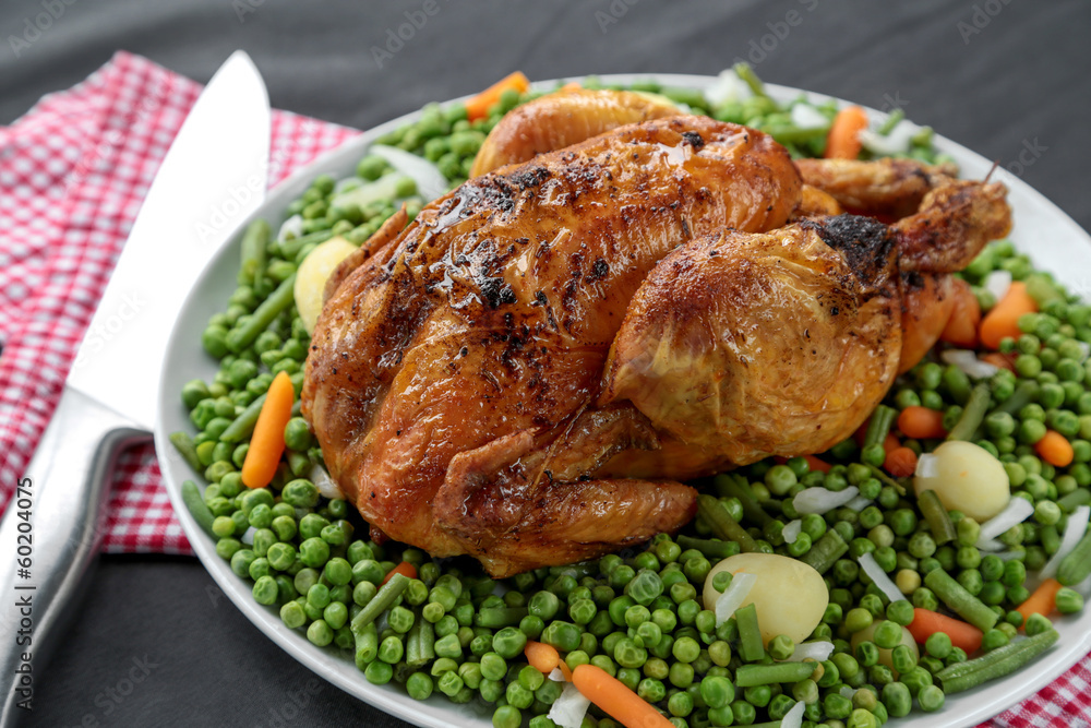 poulet entier roti et jardinière 2 poulet entier roti et jardinière 2