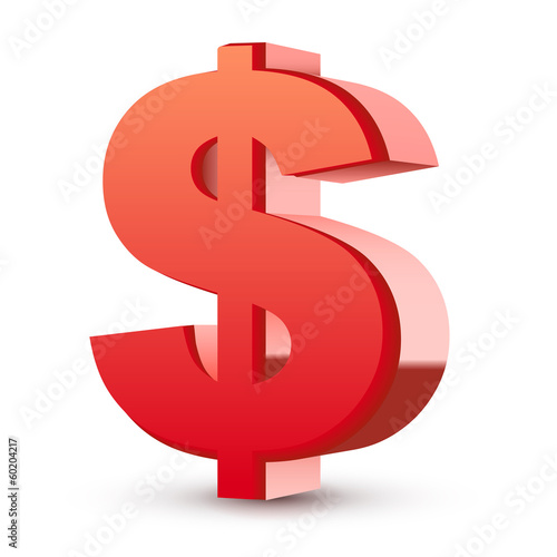 red dollar symbol