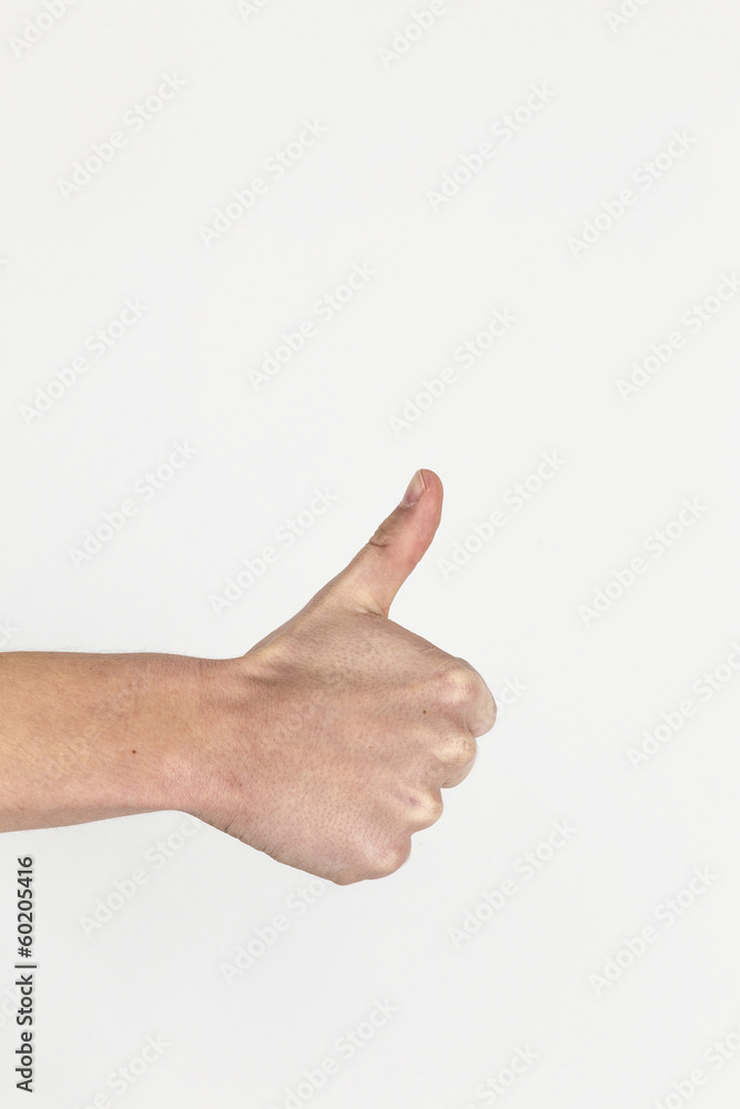 thumbs up sign with hand