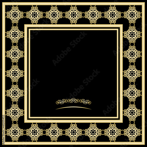vector golden frame