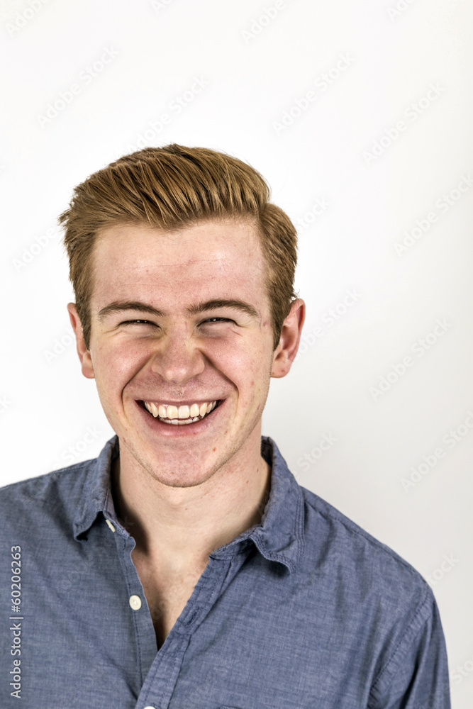 cool boy with red hair posing in studio cool boy with red hair posing in studio