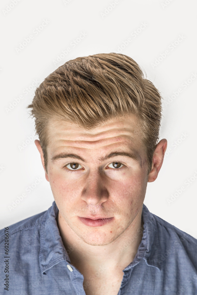 cool boy with red hair posing in studio cool boy with red hair posing in studio