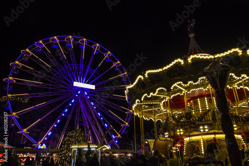 Turning Ferris wheel on achristmas market, Maastricht, the Nethe