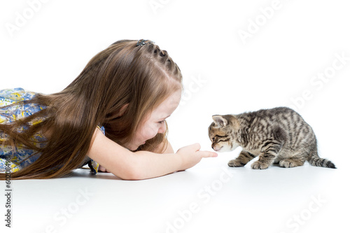 happy child playing with ki...