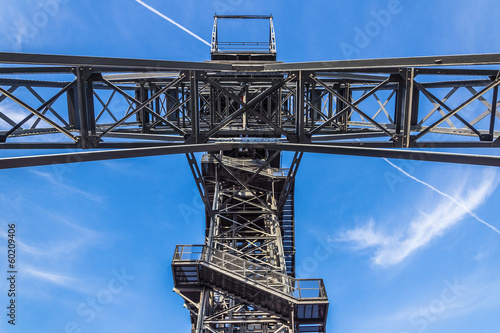 Closeup of the old mine shaft in Katowice