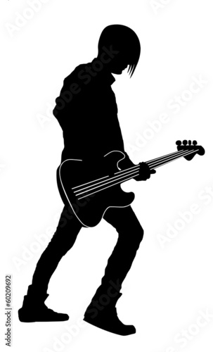 silhouette of guitarist