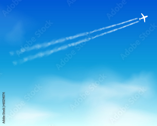 Cloud. Airplane