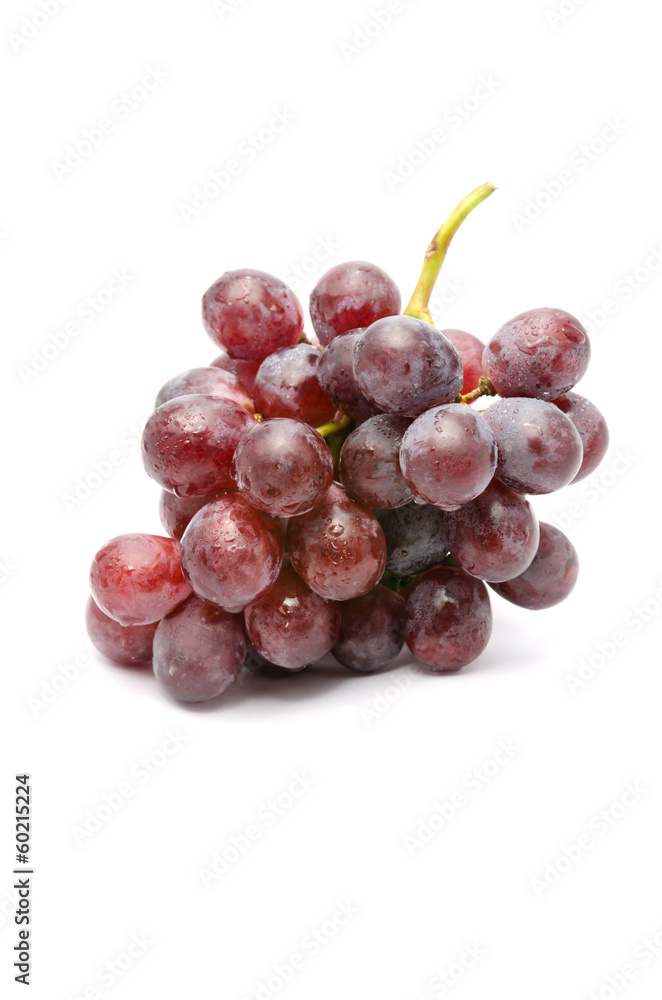 Fresh red grapes isolated on white Fresh red grapes isolated on white