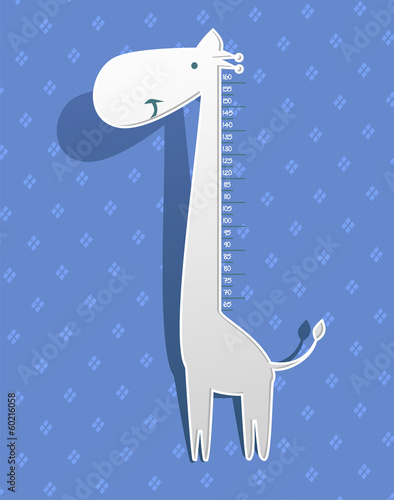 Baby height measure (vector in original proportions, 1:5)