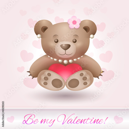 Beautiful Teddy bear girl in love