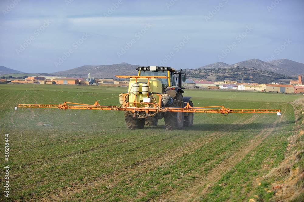 Fototapeta premium tractor spraying