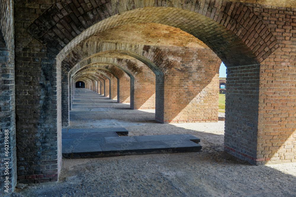 Fototapeta premium Arches, Fort Jefferson at the Dry Tortugas National Park