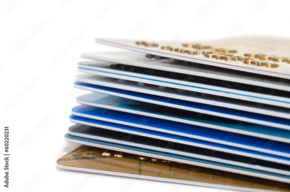 Stack of credit cards Stack of credit cards