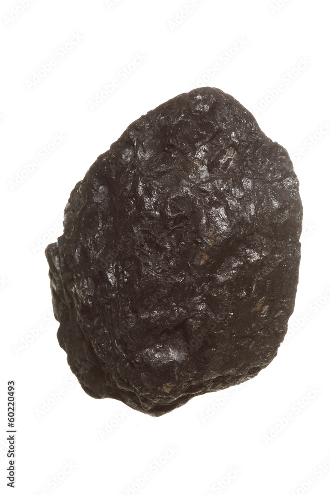 Coal lump carbon nugget isolated on white Coal lump carbon nugget isolated on white