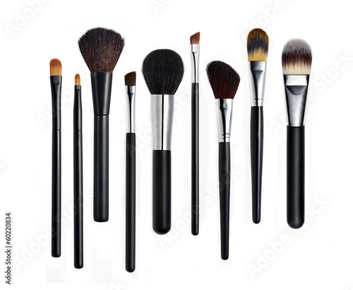 Various makeup brushes