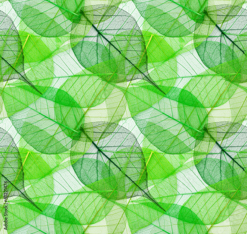 Macro green leaves seamless background
