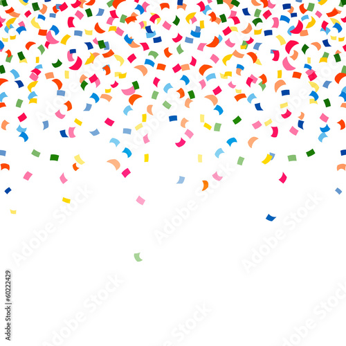 Vector Illustration of a Colorful Party Background with Confetti