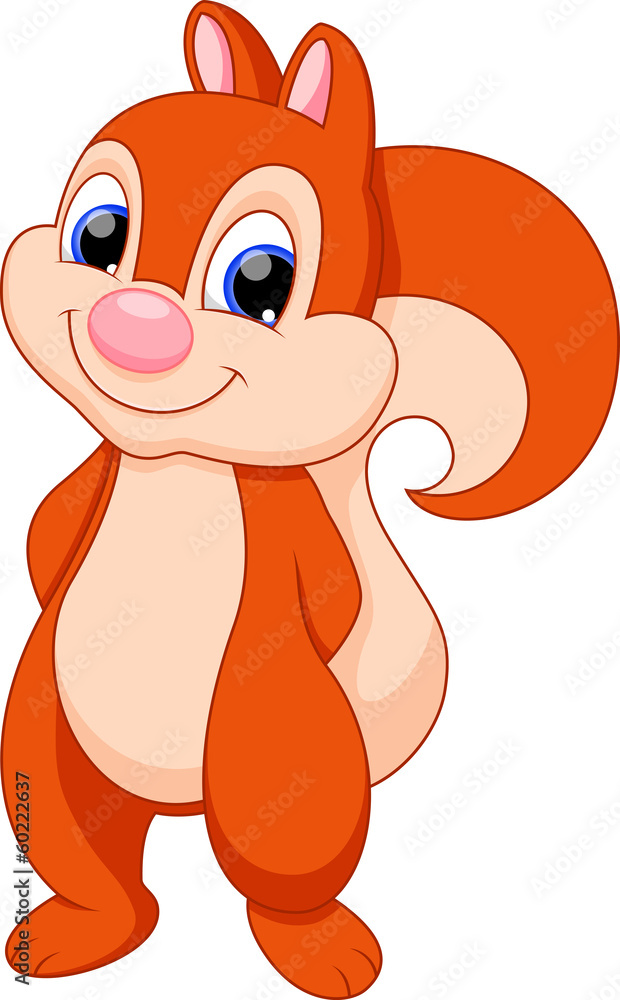 Obraz premium Cute squirrel cartoon