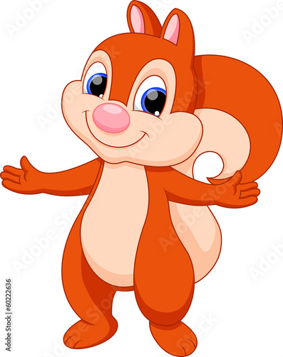 Happy squirrel cartoon