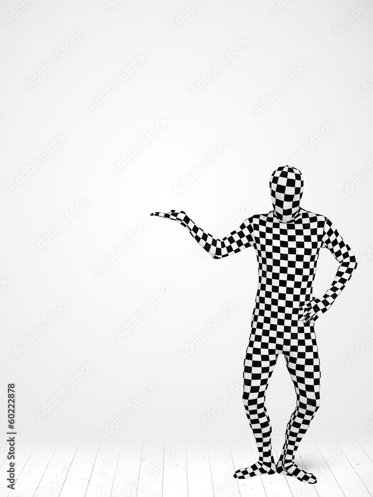 Anonymous man presenting your product Anonymous man presenting your product