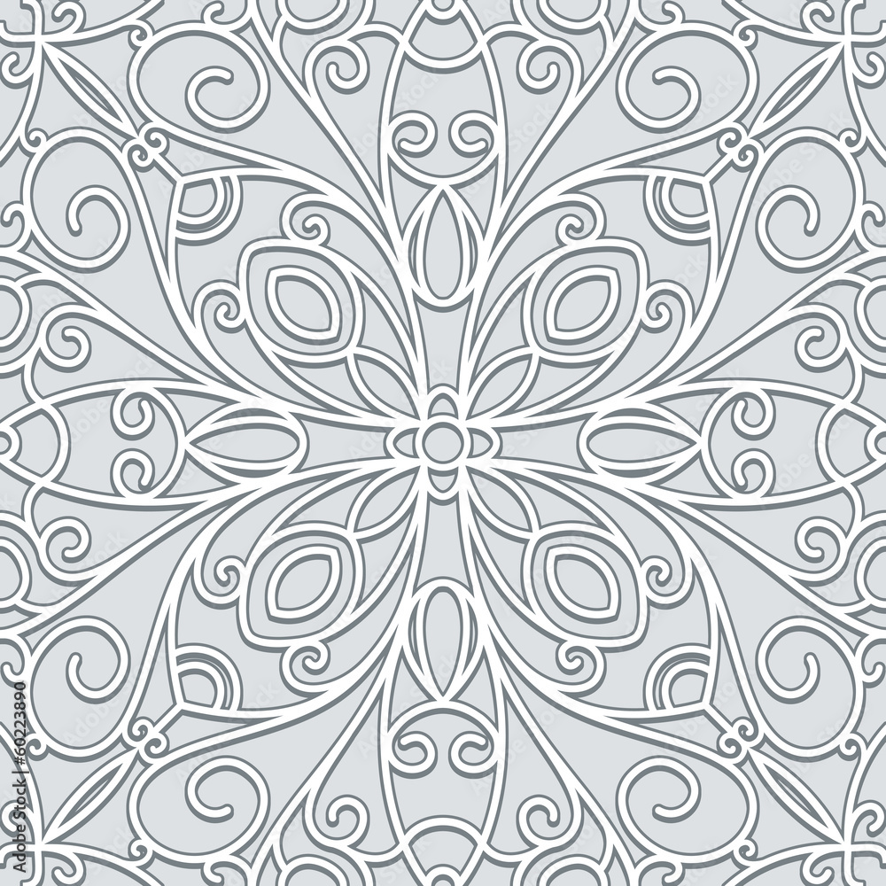 Grey ornamental background, seamless pattern Grey ornamental background, seamless pattern