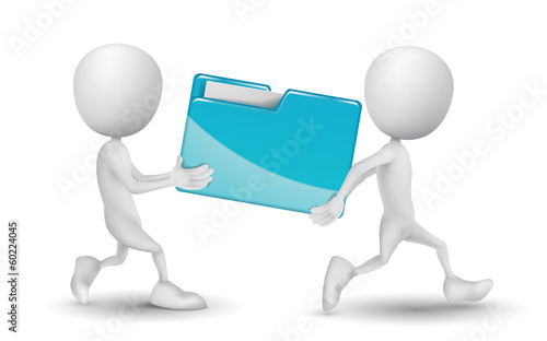two people carried a folder