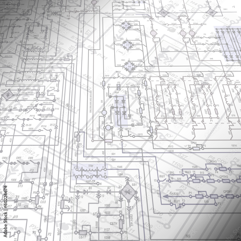 Obraz premium Электрическая схема