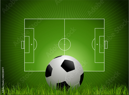 Football background with soccer field