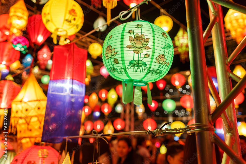 Beautiful close-up international lanterns Beautiful close-up international lanterns
