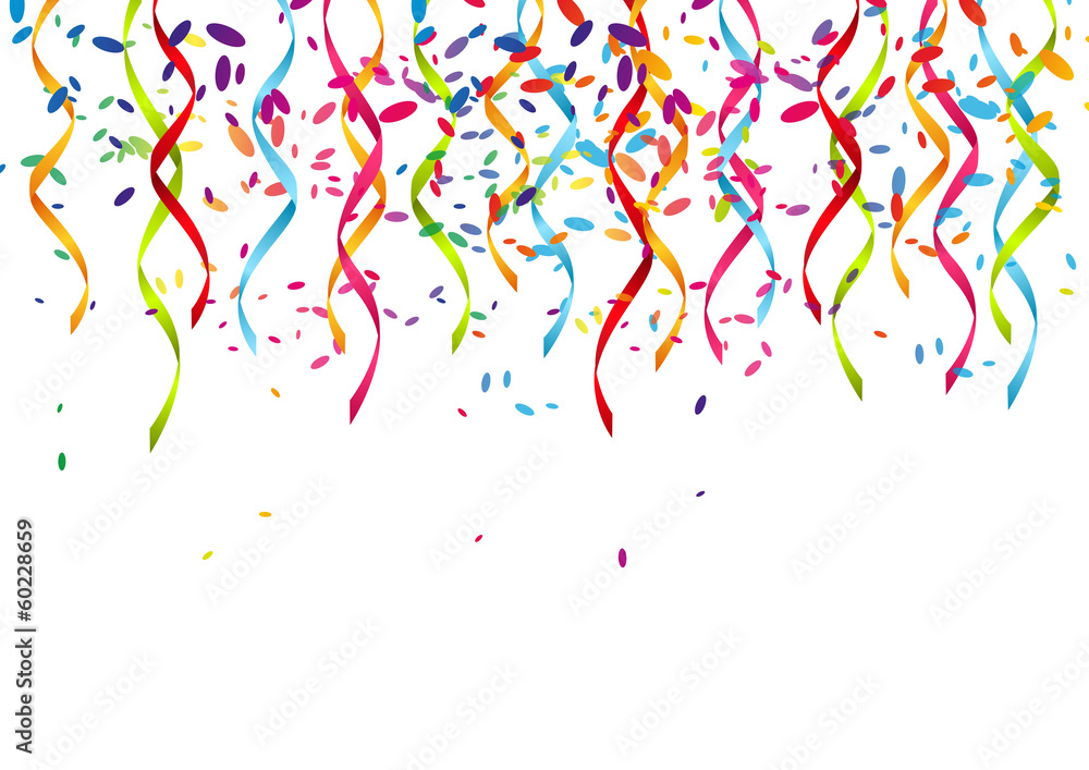Party background with color ribbons Party background with color ribbons