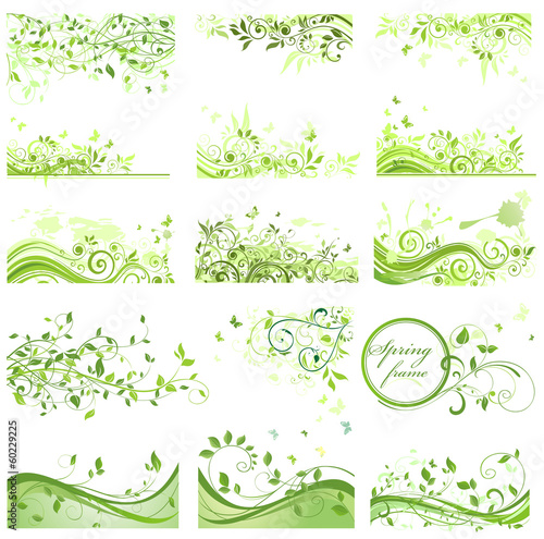 Set of spring backgrounds