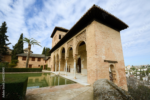 The Partal gardens of Alhambra in Granada