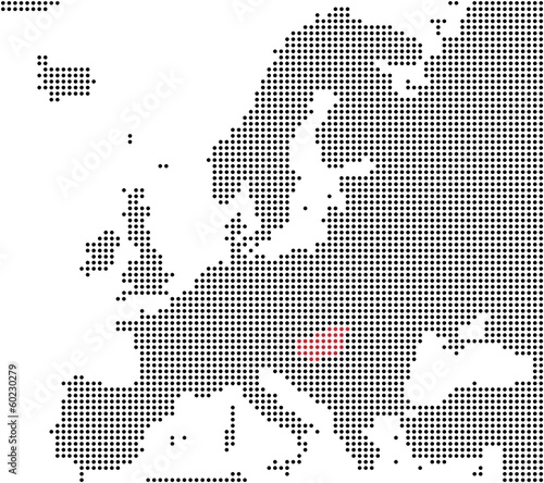 Ungarn - Serie: Pixelkarte Europa