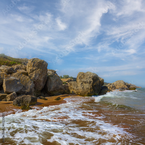 stony sea coast