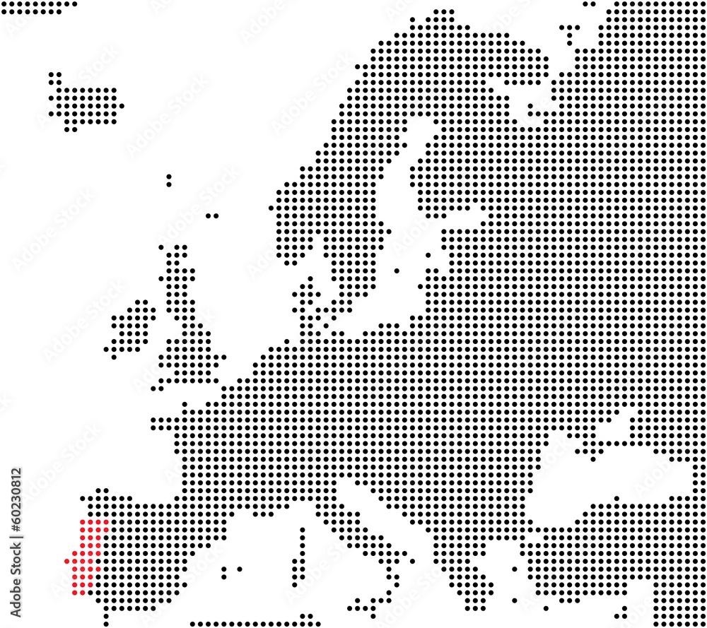 Portugal - Serie: Pixelkarte Europa