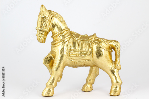 Golden horse statue