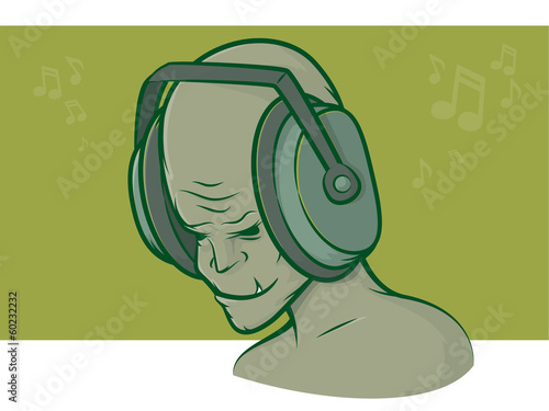 Cuadro en lienzo Zombie Headphones