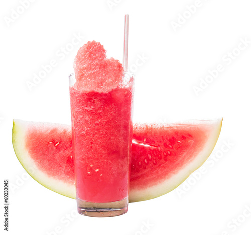 Slice of Watermelon and Juice