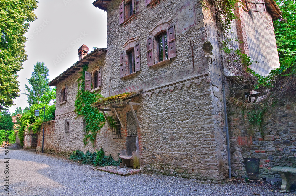 Alleyway. Grazzano Visconti. Emilia-Romagna. Italy. Alleyway. Grazzano Visconti. Emilia-Romagna. Italy.